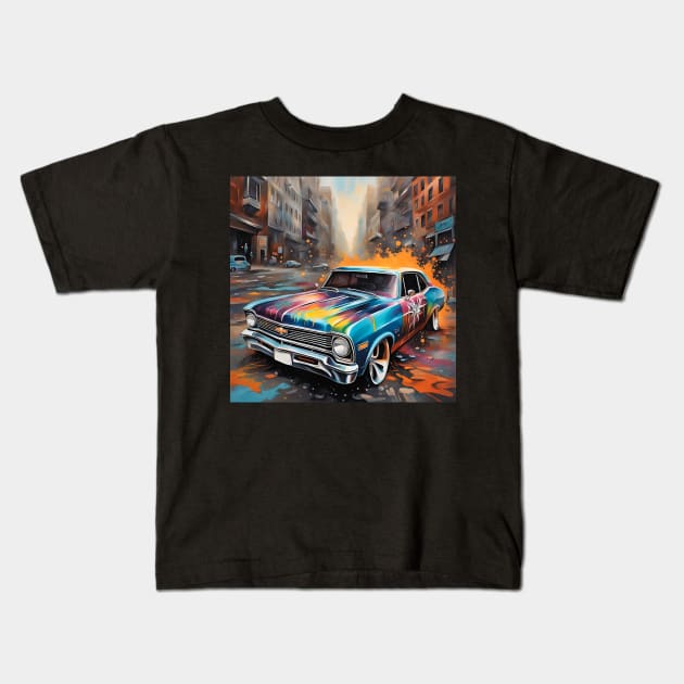 Chevy Chevelle Kids T-Shirt by dw-fotografie